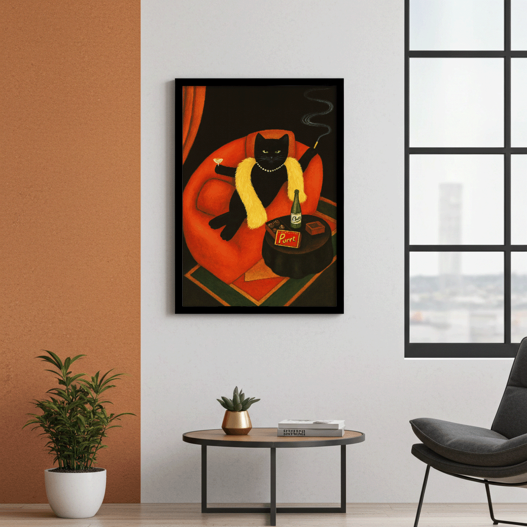 Purrt Lounge - Schicke Schwarze Katze