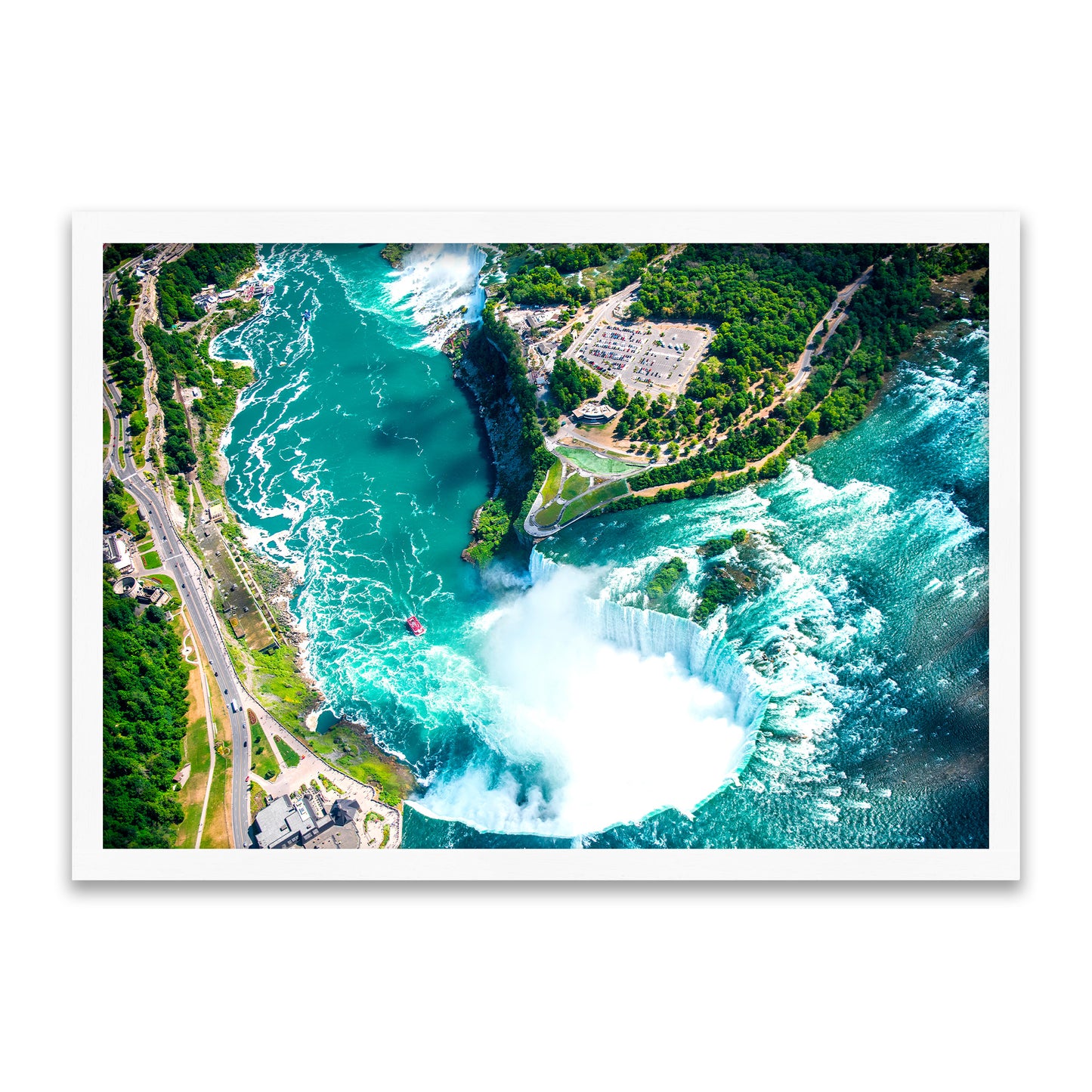 Flüssige Gewalt - Niagara Fälle Luftaufnahme