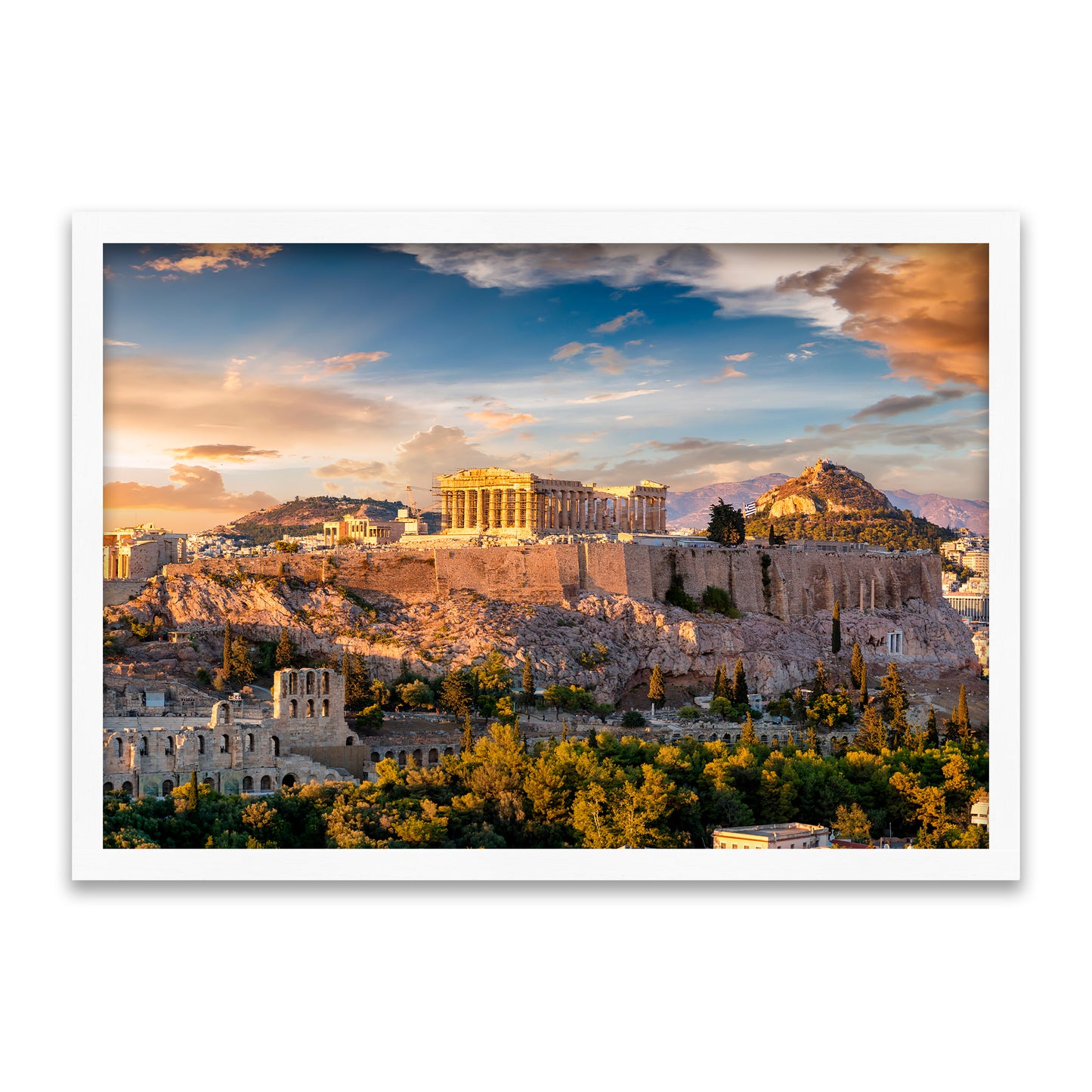 Goldene Stunde Akropolis - Athen Griechenland Wandbild