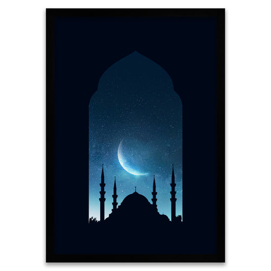Heilige Nacht Moschee - Spirituelles Silhouetten