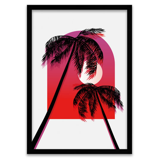Neon Palm Sunset - Sommerträume