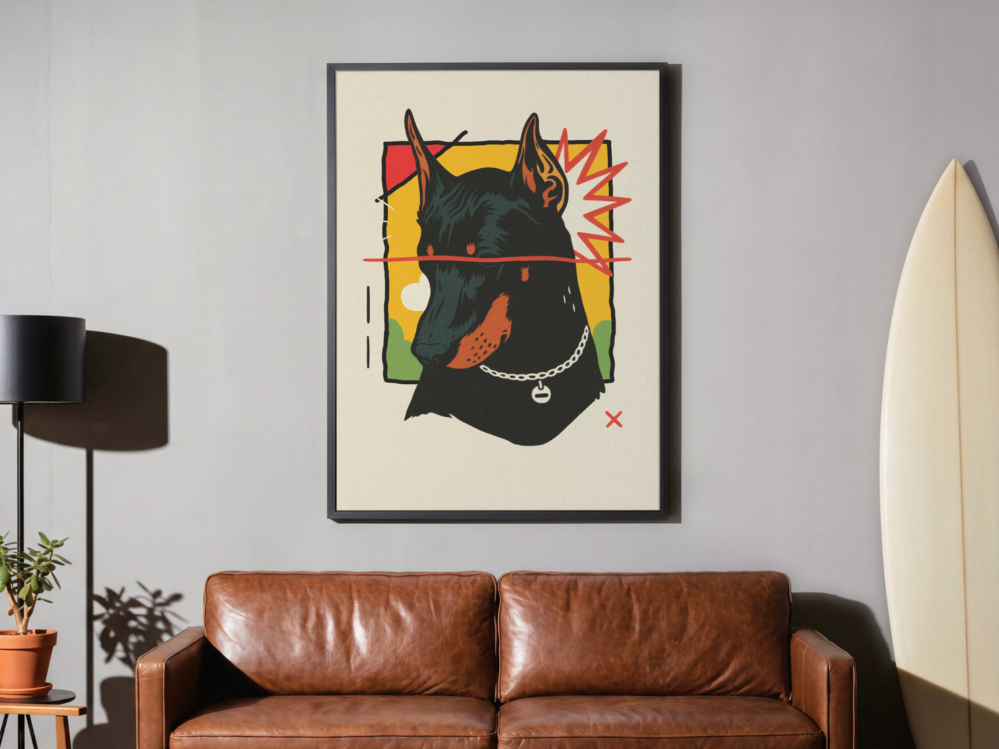 Wachsamer Blick - Dobermann Porträt