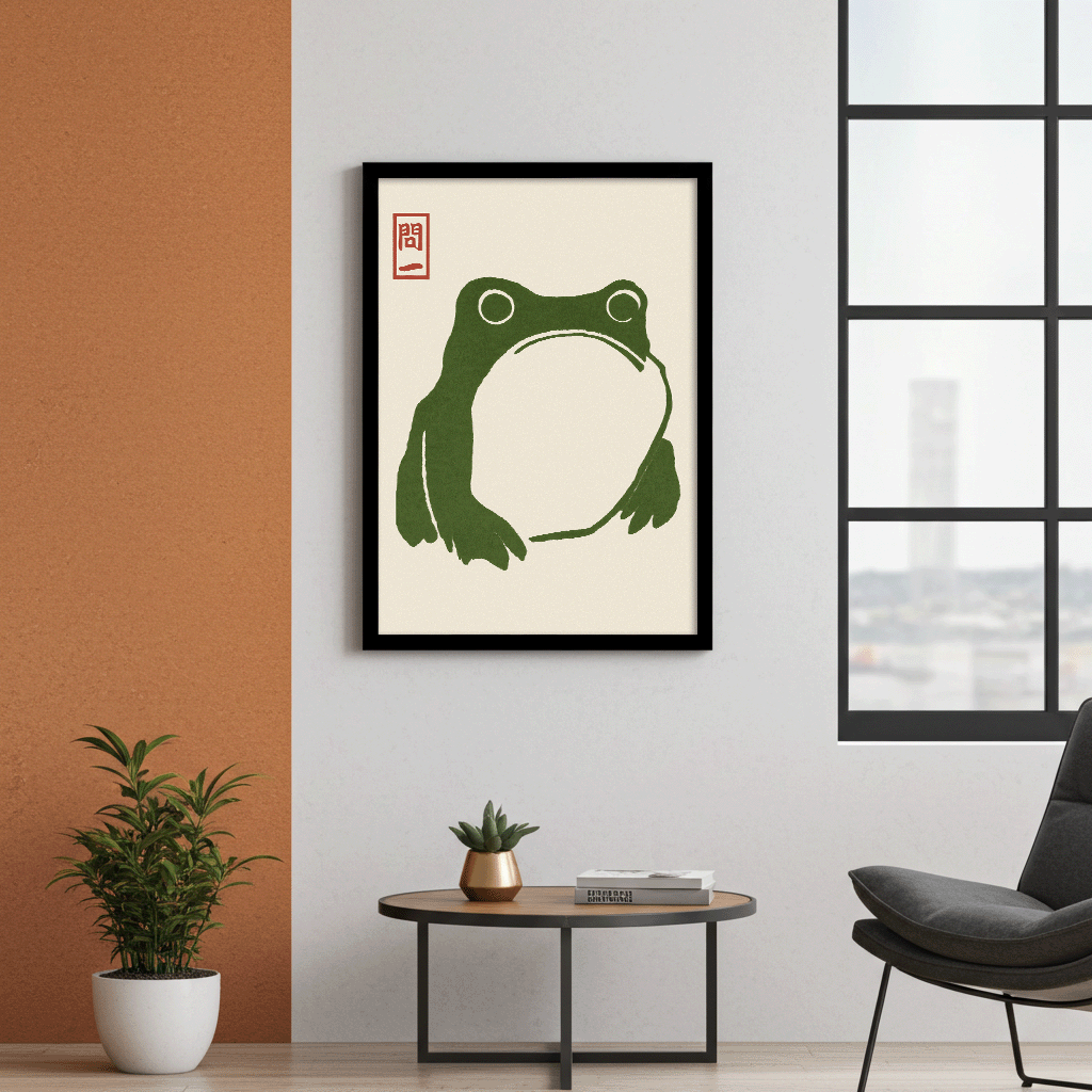 Zen Stille - Grüner Frosch