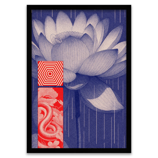 Mystischer Kontrast - Rote Lotus Schlange