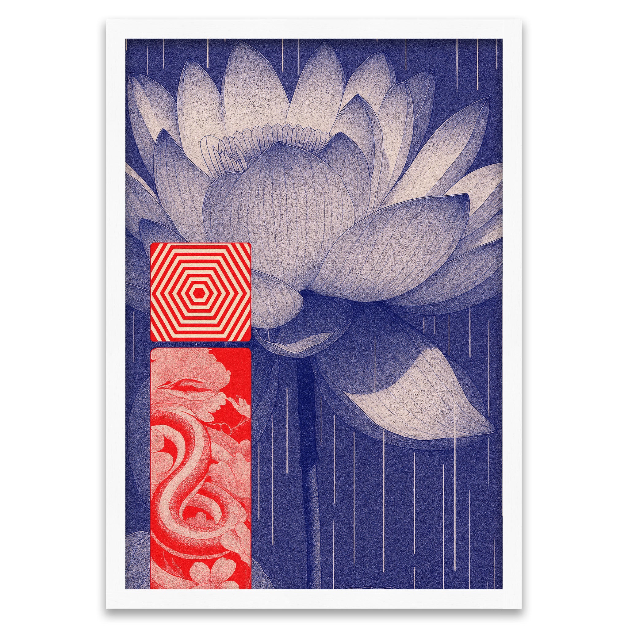 Mystischer Kontrast - Rote Lotus Schlange