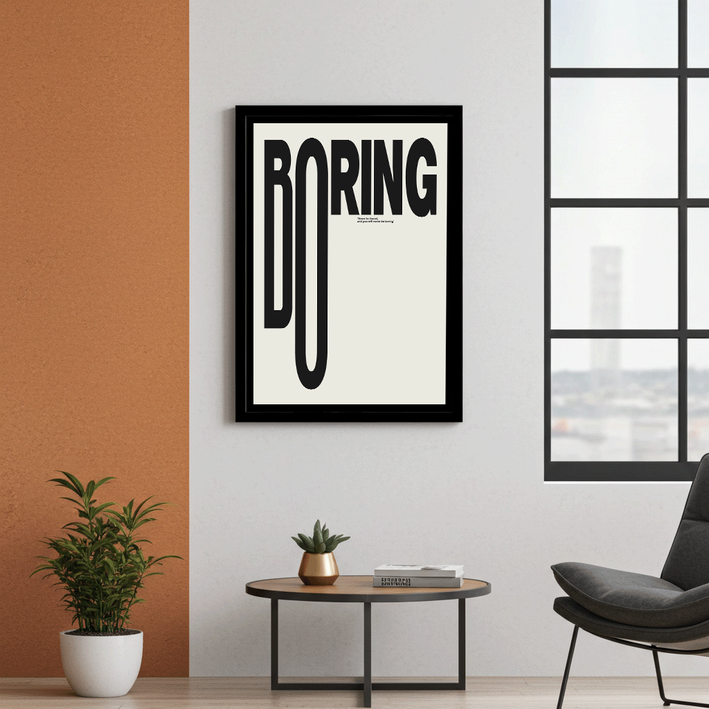 Never Boring - Boring Typography