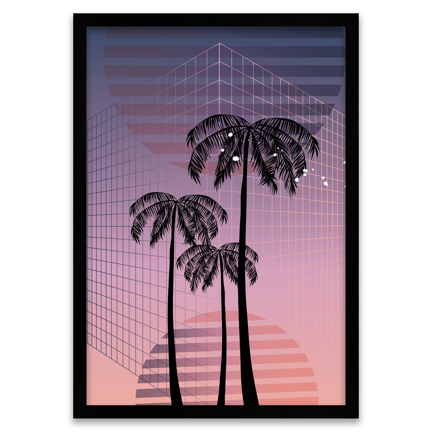 Vaporwave Palms - Neon Sunset