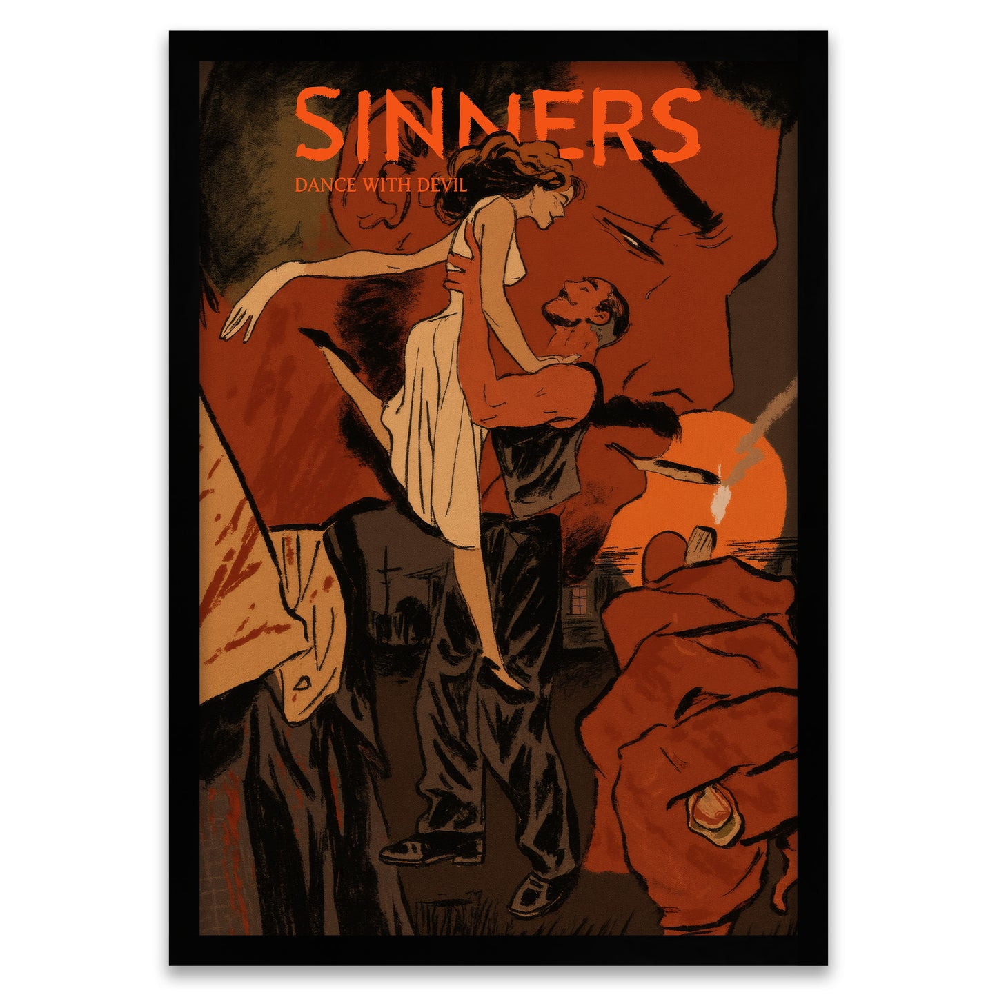 Dance with Devil - Pulp Illustration