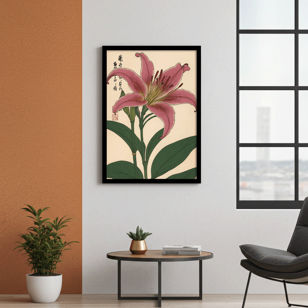 Japanische Blüte - Rosa Lilie