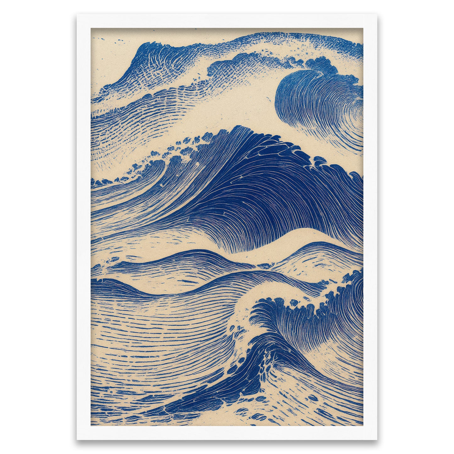 Ukiyo-e Ocean - Azure Waves
