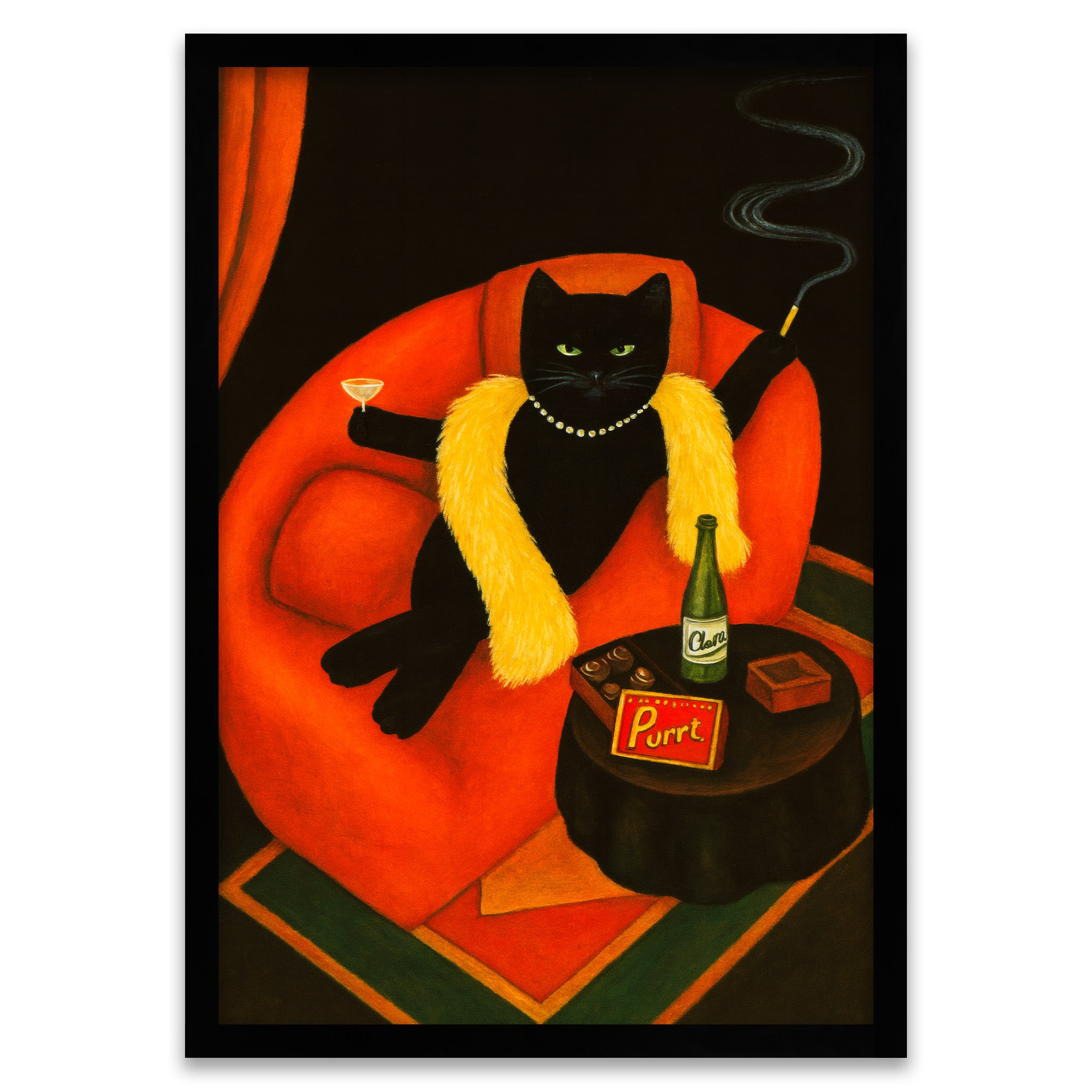 Purrt Lounge - Schicke Schwarze Katze