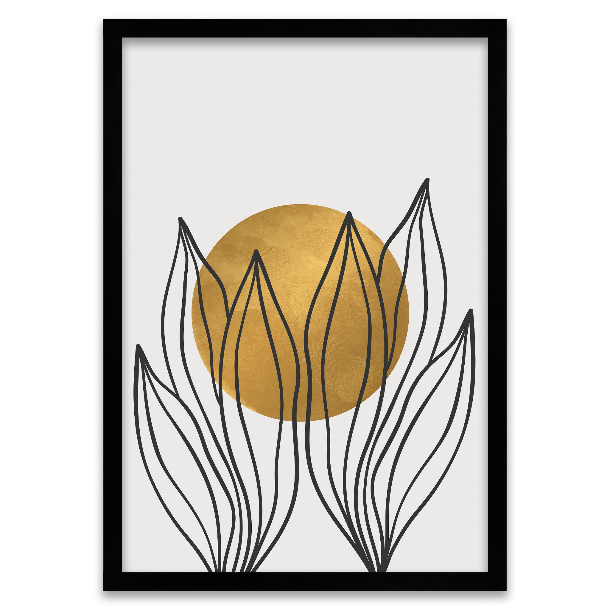 Abstrakte Gartenarbeit - Goldene Sonne