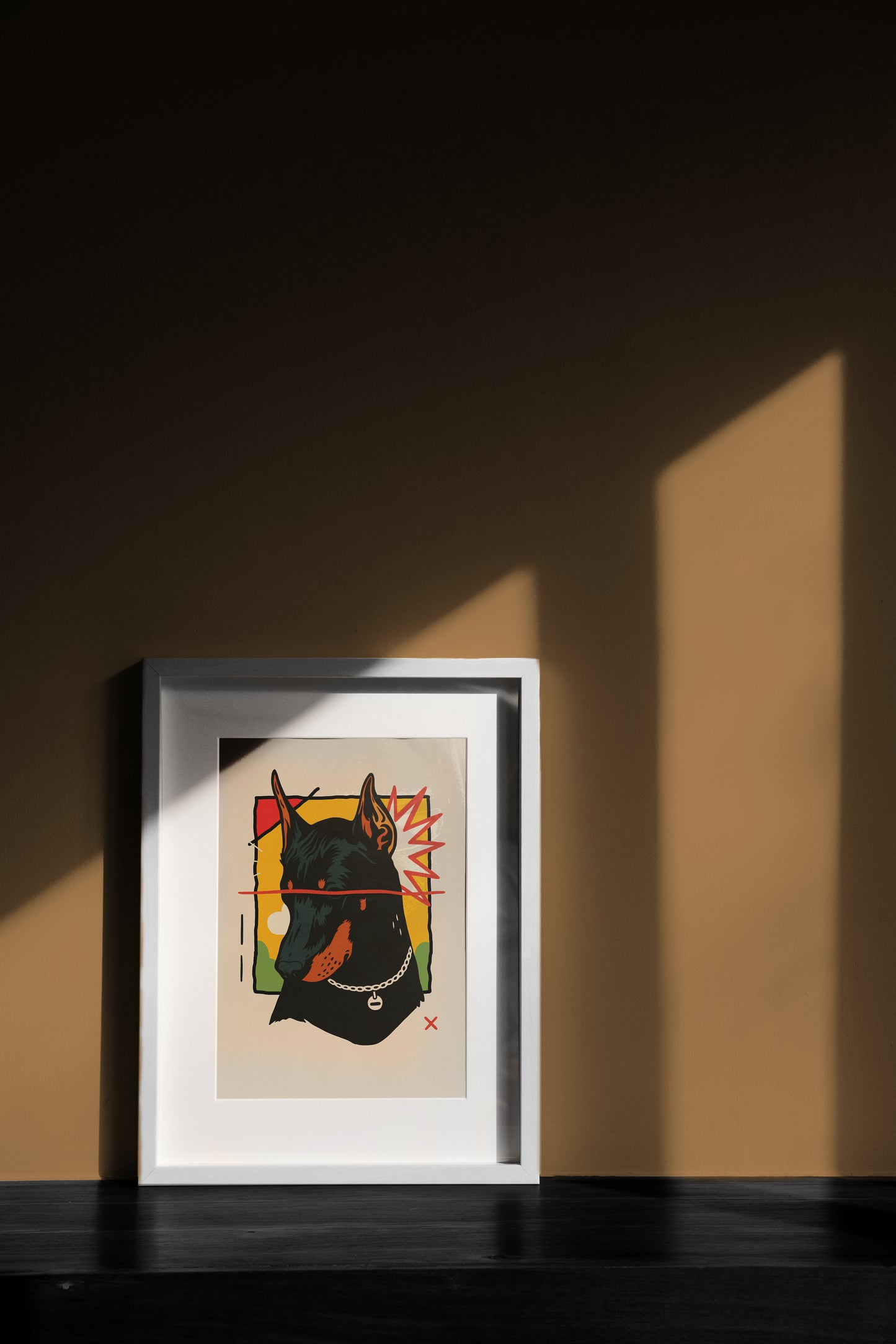Wachsamer Blick - Dobermann Porträt
