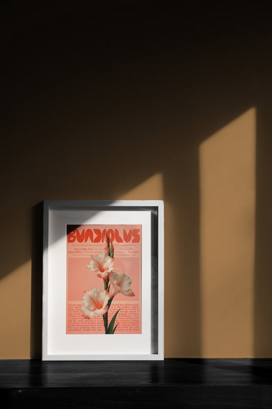 Modern Botanical - Pink Gladiolus