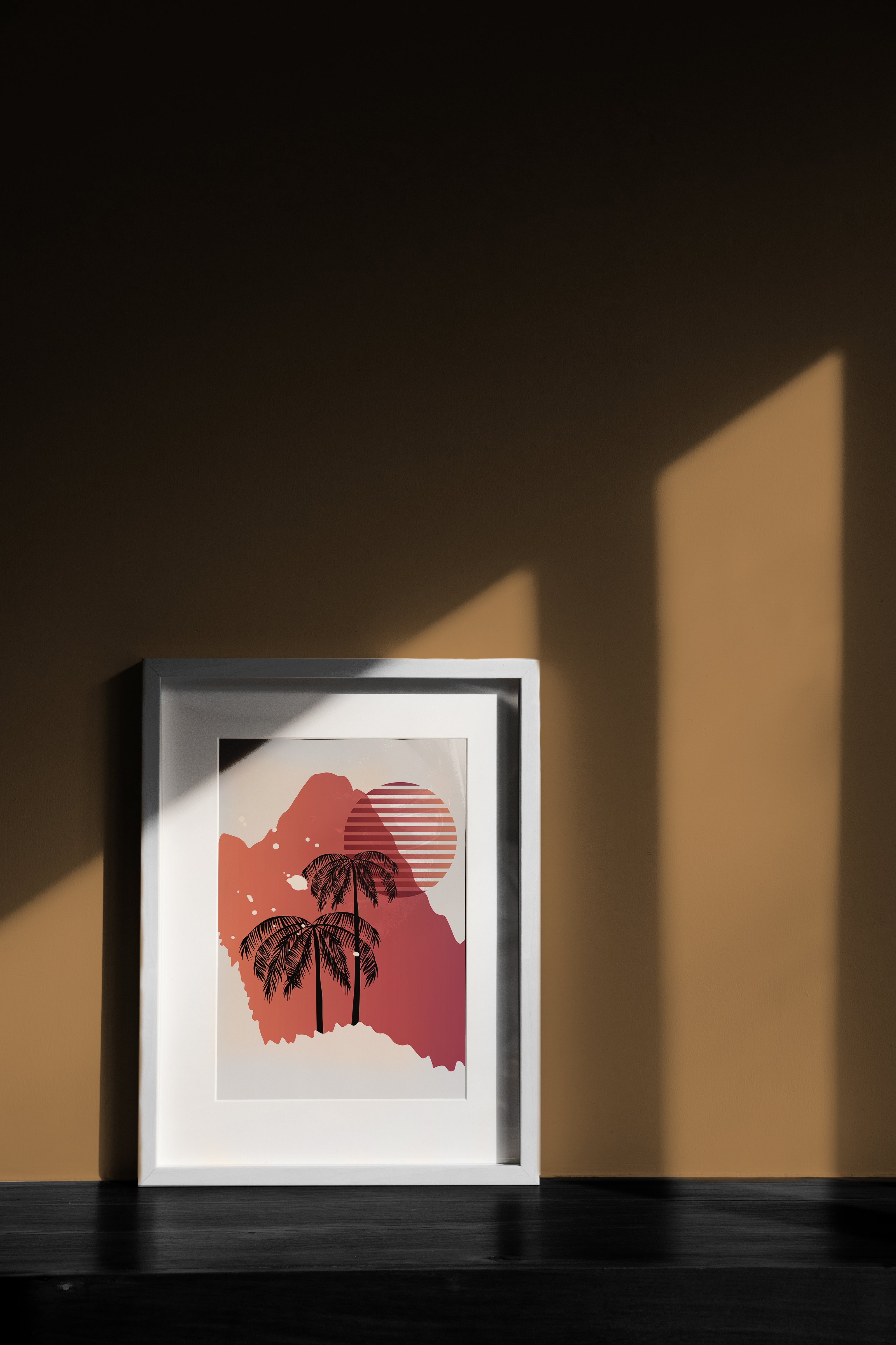 Sunset Silhouette - Red Dusk