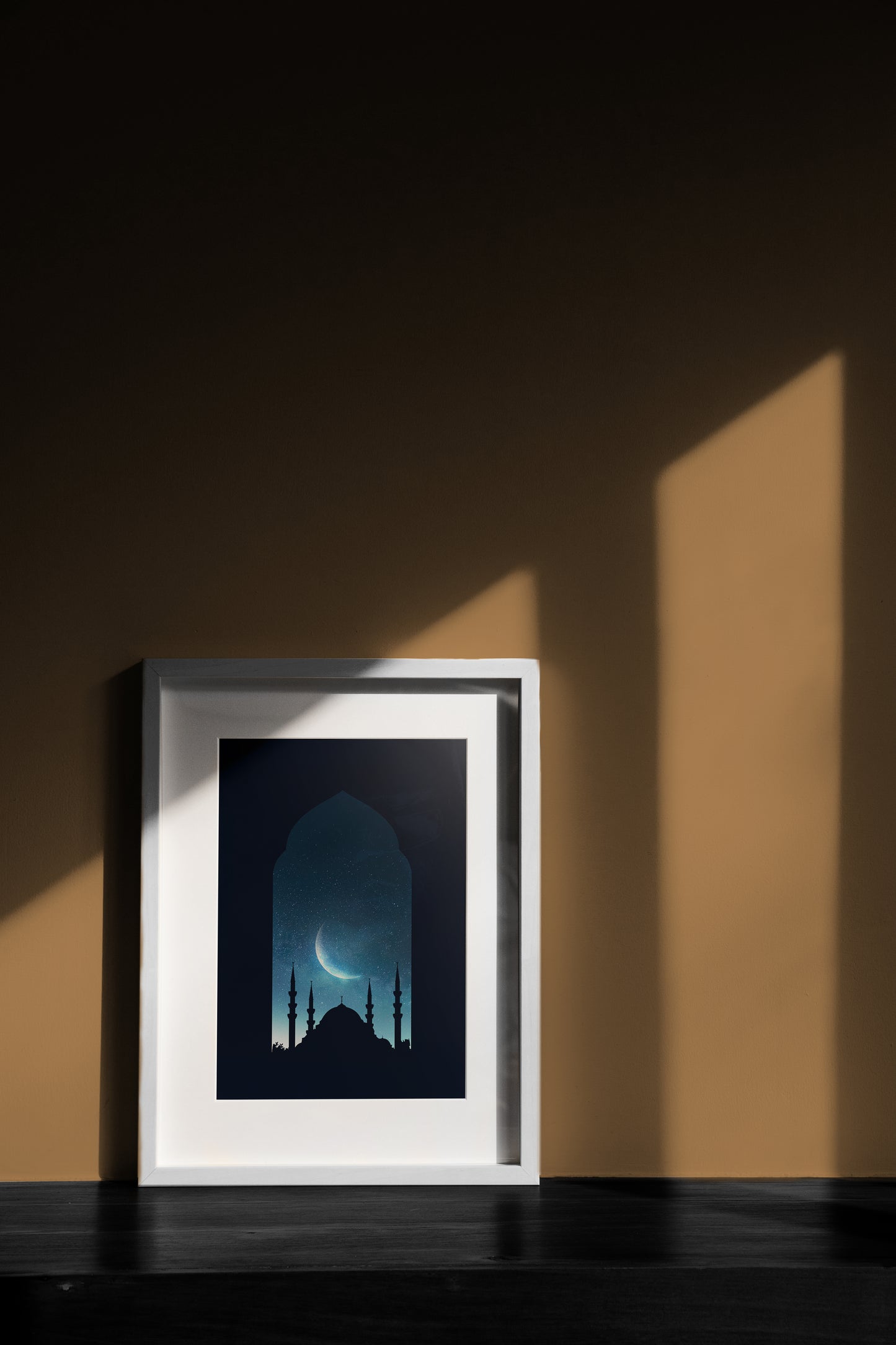 Holy Night Mosque - Serene Silhouette