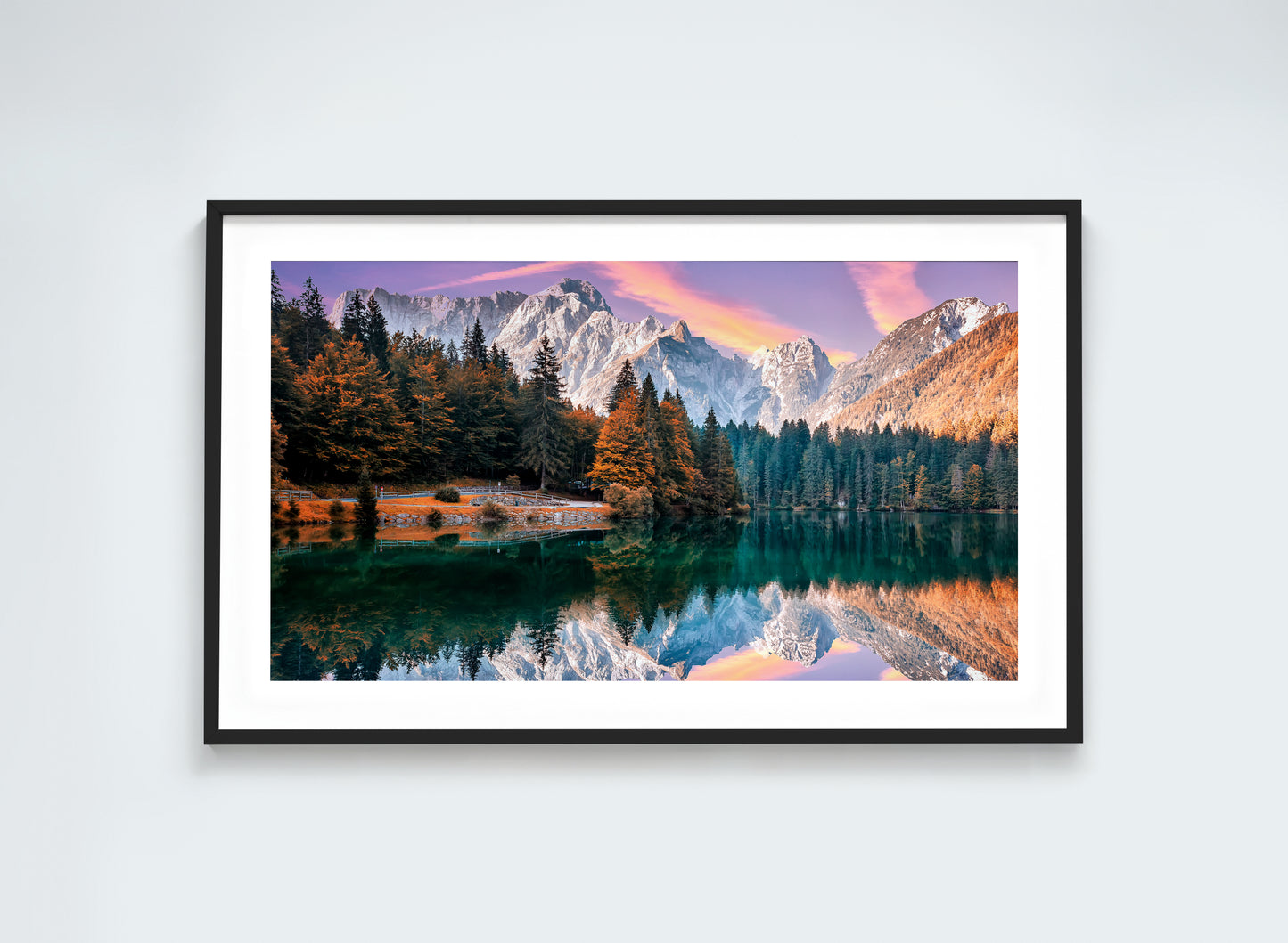 Mountain Lake Reflection – Two Worlds in Pastel