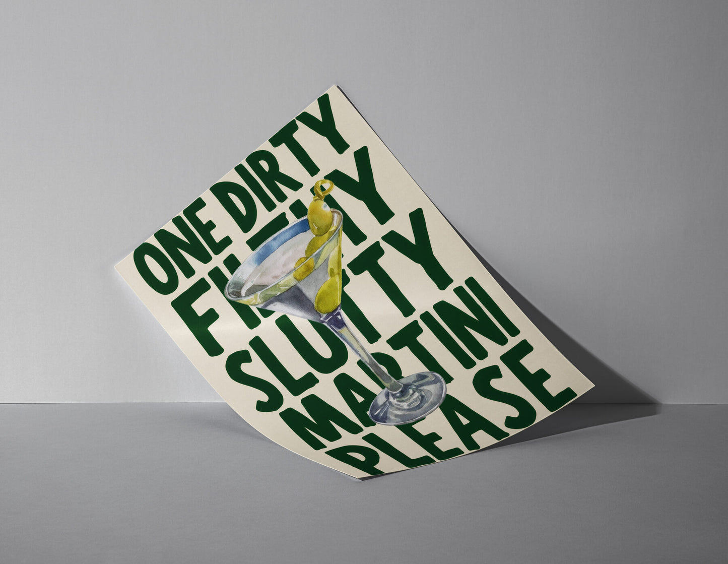 Dirty Martini - Typografie Kunst