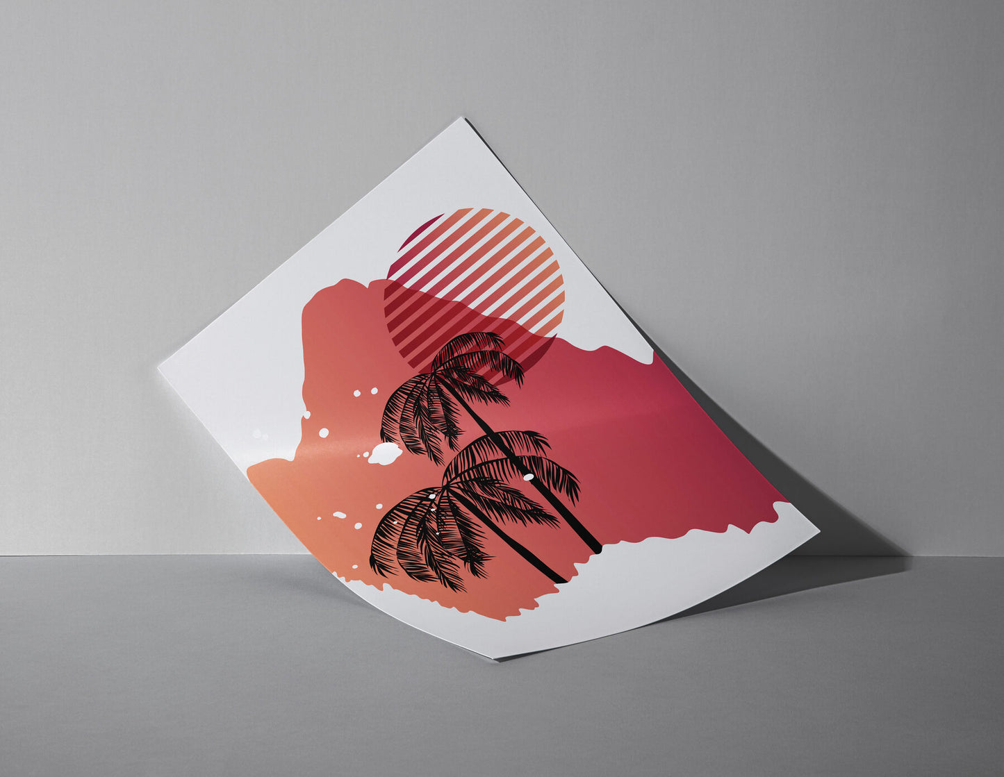 Sunset Silhouette - Red Dusk