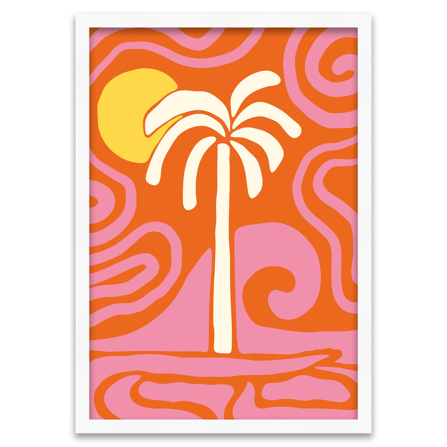 Groovy Sunset - Retro Palme