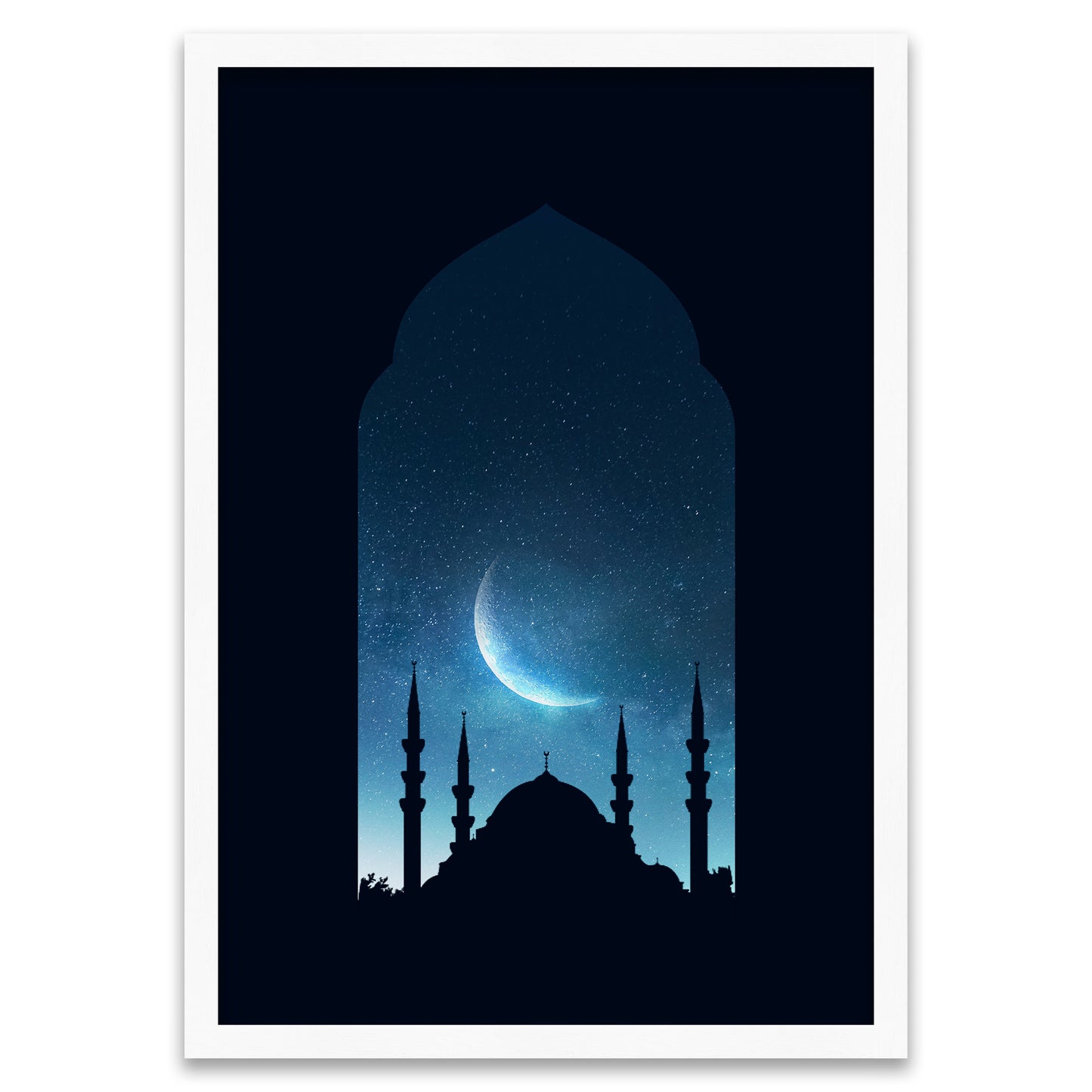 Heilige Nacht Moschee - Spirituelles Silhouetten