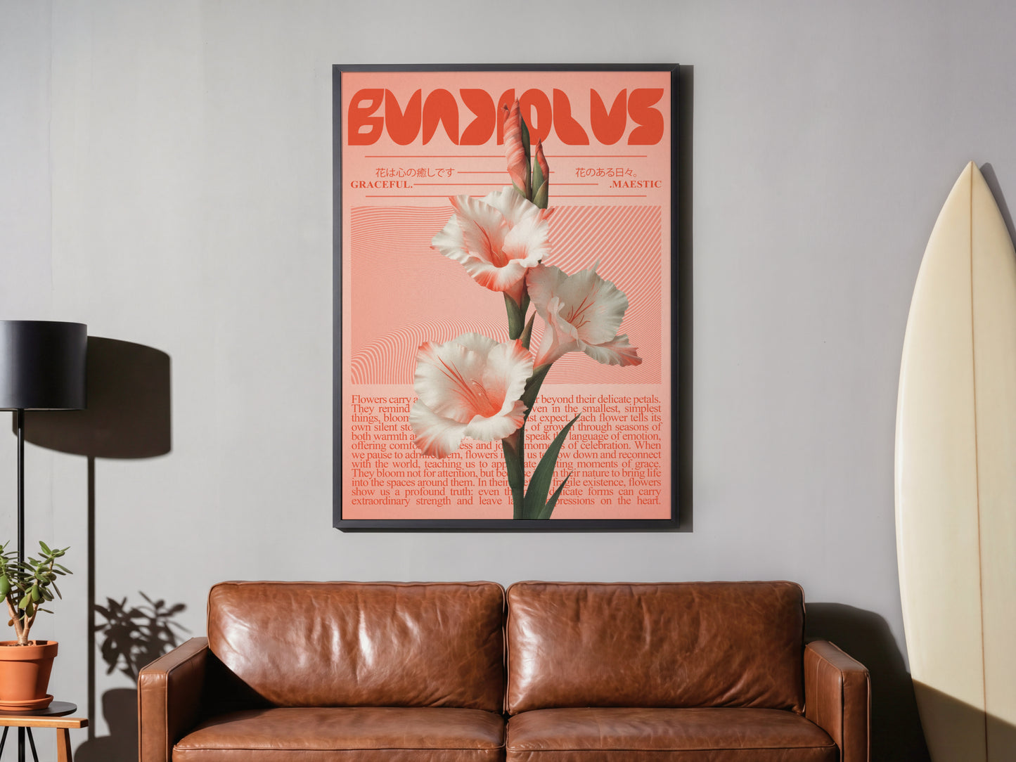 Moderne Botanik - Rosa Gladiole