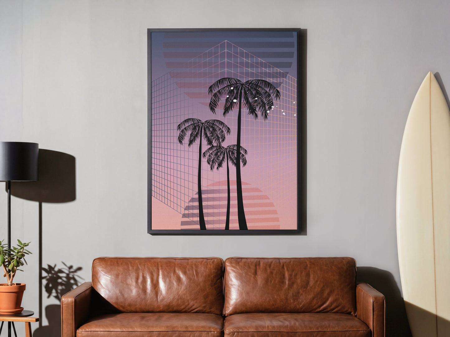 Vaporwave Palms - Neon Sunset