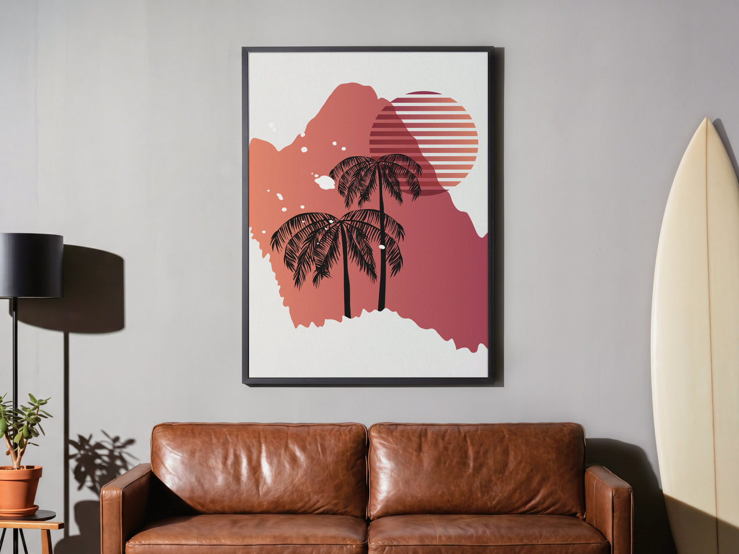 Sunset Silhouette - Red Dusk