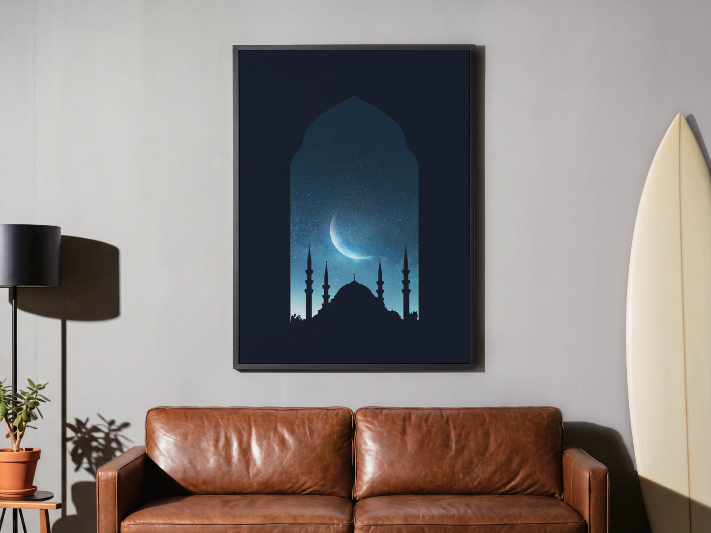 Holy Night Mosque - Serene Silhouette