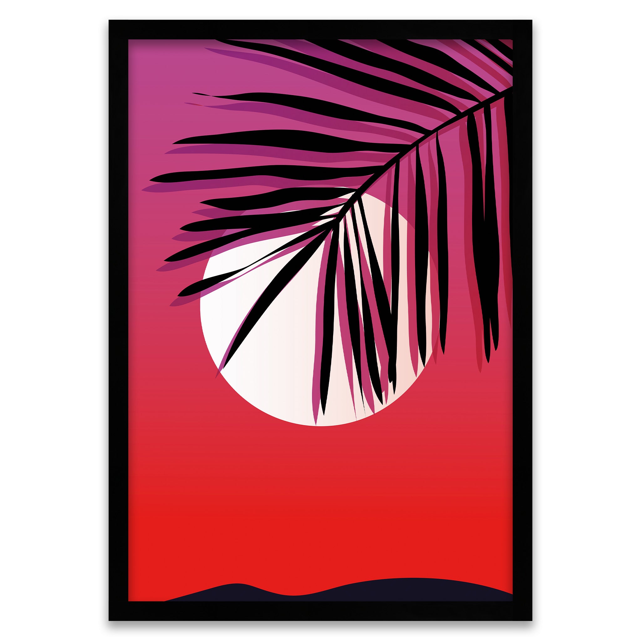 Schräge Palme - Synthwave-Ästhetik