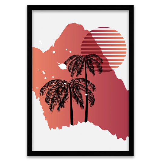 Sunset Silhouette - Red Dusk