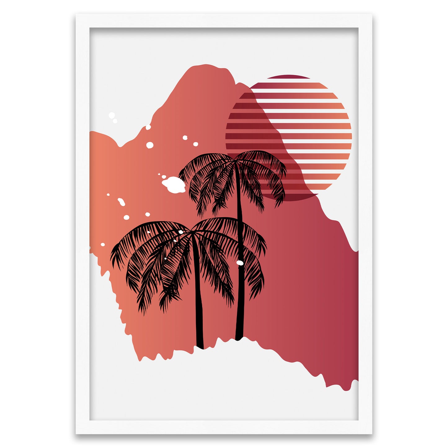 Sunset Silhouette - Red Dusk