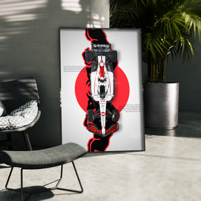 Red Bull F1 - Ingenieurskunst von oben Poster, gerahmt in einer Aussenkulisse