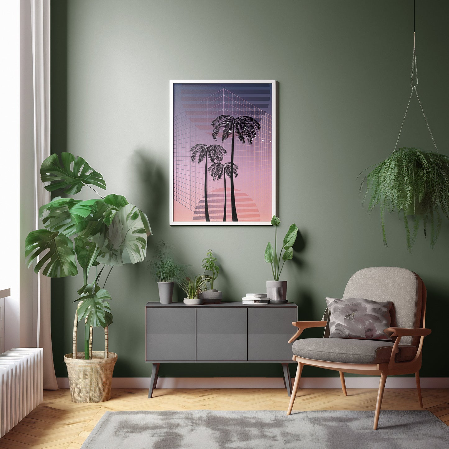 Vaporwave Palms - Neon Sunset