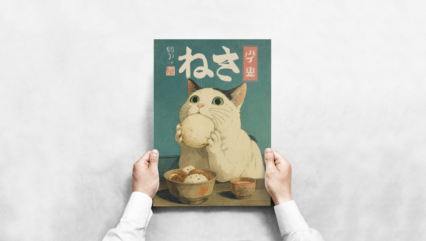 Rice Ball Cat - Japanese Diner