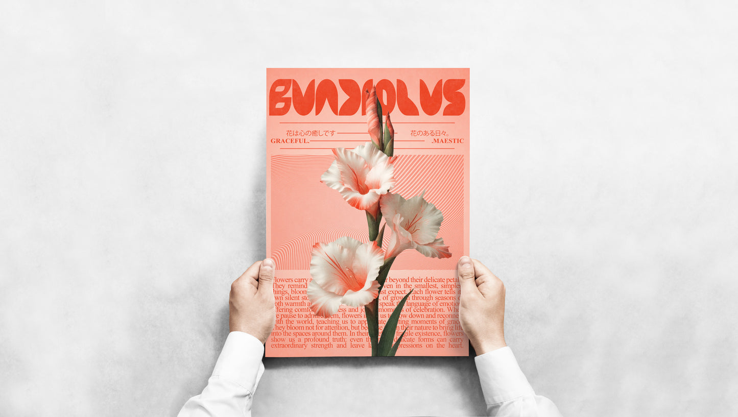Moderne Botanik - Rosa Gladiole