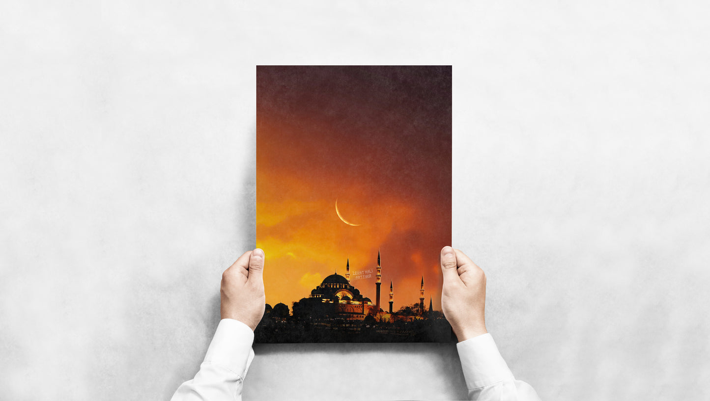 Mystical Night - Mosque Silhouette