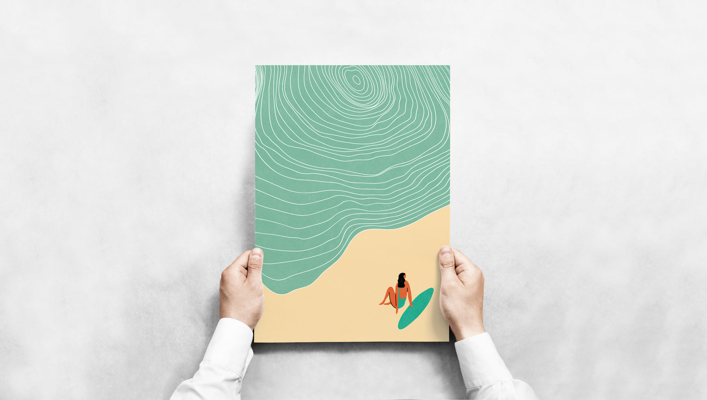 Waiting for the Wave - Surfer Girl