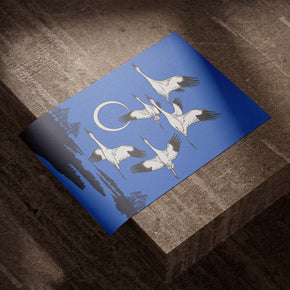 Ewiger Flug - Japanische Kraniche Poster, als ungerahmtes Blatt Papier