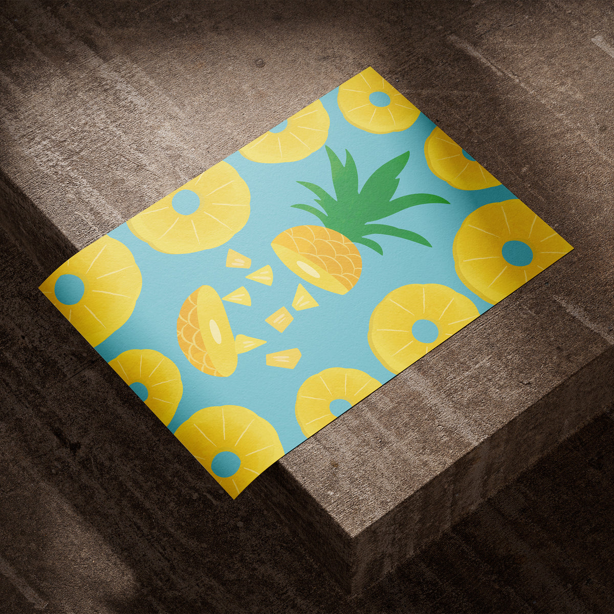 Funky Ananas - Süsse Sehnsucht Poster, als ungerahmtes Blatt Papier