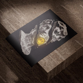 Zerschmettertes Ideal - Street Art David Poster, als ungerahmtes Blatt Papier