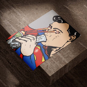 Superheld - Laser Feuer Poster, als ungerahmtes Blatt Papier
